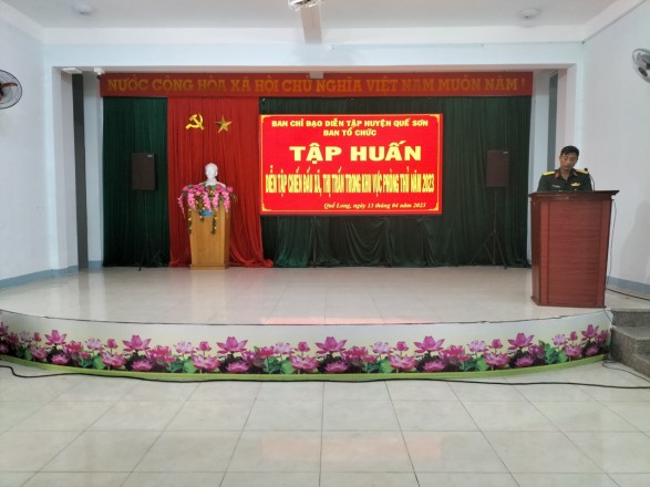 Tập huấn diễn tập chiến đấu xã, thị trấn trong Khu vực phòng thủ năm 2023