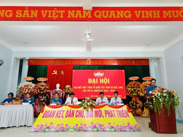 Xã Quế Long tổ chức Đại hội đại biểu Mặt trận tổ quốc Việt Nam khóa XI